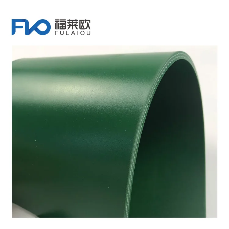 Double side matt green conveyor belting assembly line