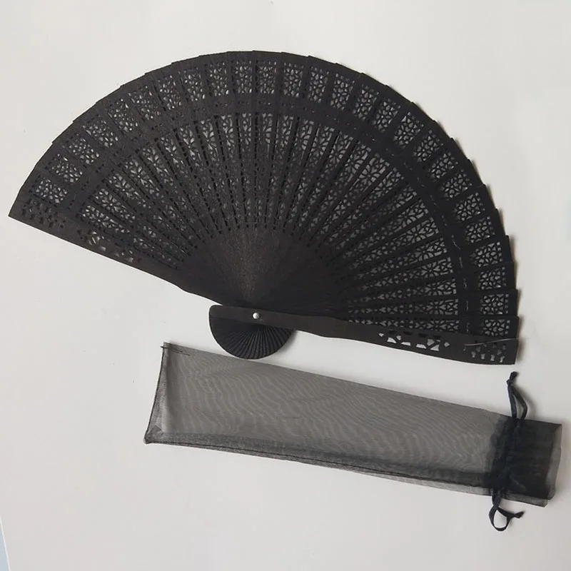 [i Am Your Fans]sufficient Stock! Wood 15colors For Choice Custom Folding Wooden With Organza Pouch Packing Bamboo Kung Fu Fan