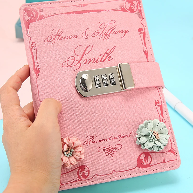 Thickened Codebook for Locked Diary Creative Handbook Student Notebook Recording Stationery hand made leather journal