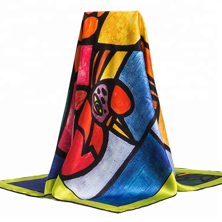 Производители Ханчжоу, индивидуальный роскошный женский шифоновый шарф из 100% шелка