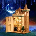 Handmade Doll House Diy miniature Wooden Dollhouse miniaturas Furniture House Doll Toys For Children Birthday Gift