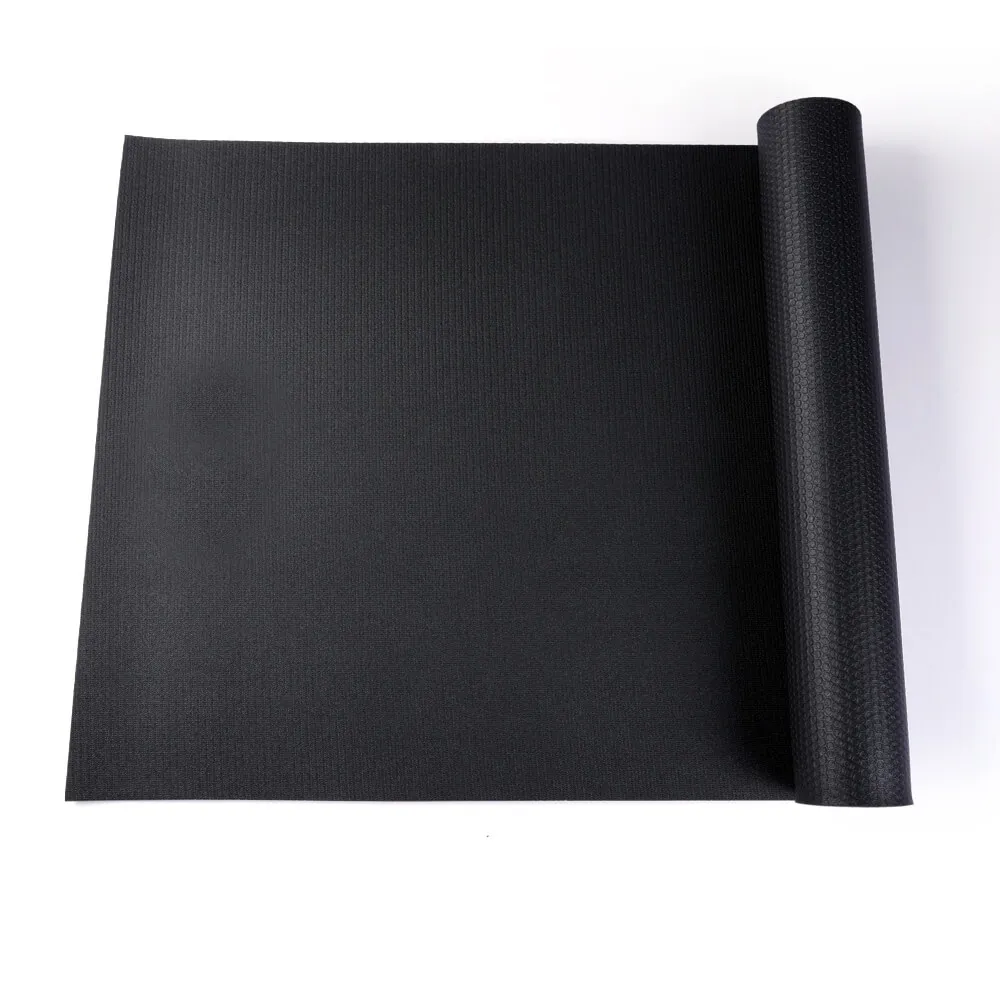 Гимнастический нескользящий черный Коврик для йоги из ПВХ высокой плотности