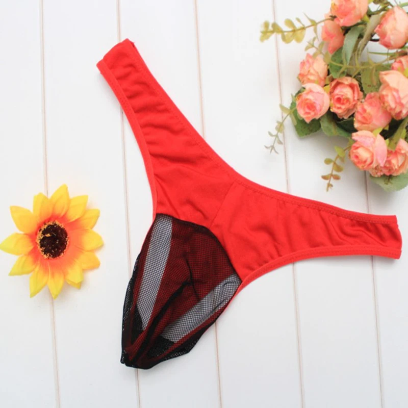 Горячая Распродажа, сексуальные мужские стринги, прозрачные стринги, Сетчатое нижнее белье