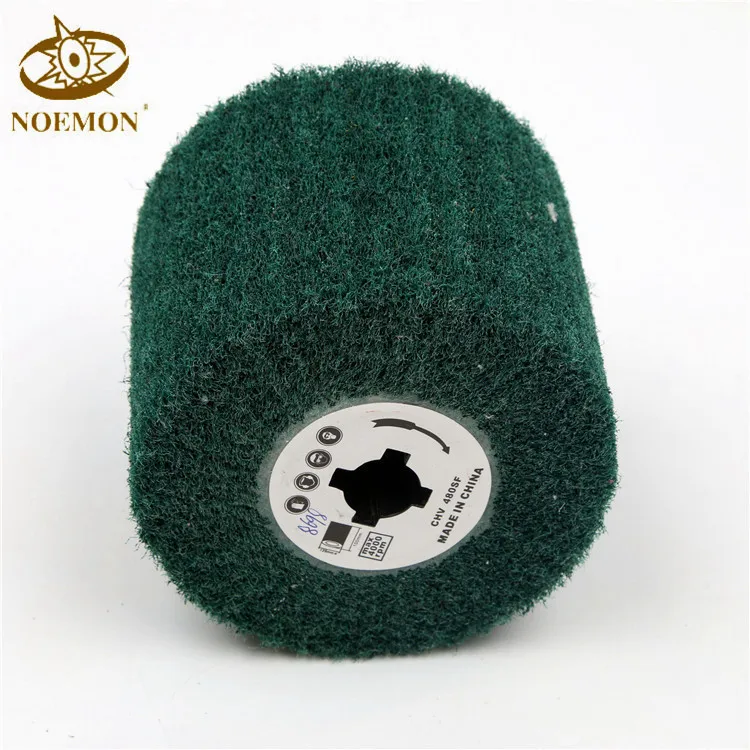 Non Woven Wooden Core Polishing Wheel Abrasive Nylon Flap Wheel Stainless Steel Groove Polishing Wheel