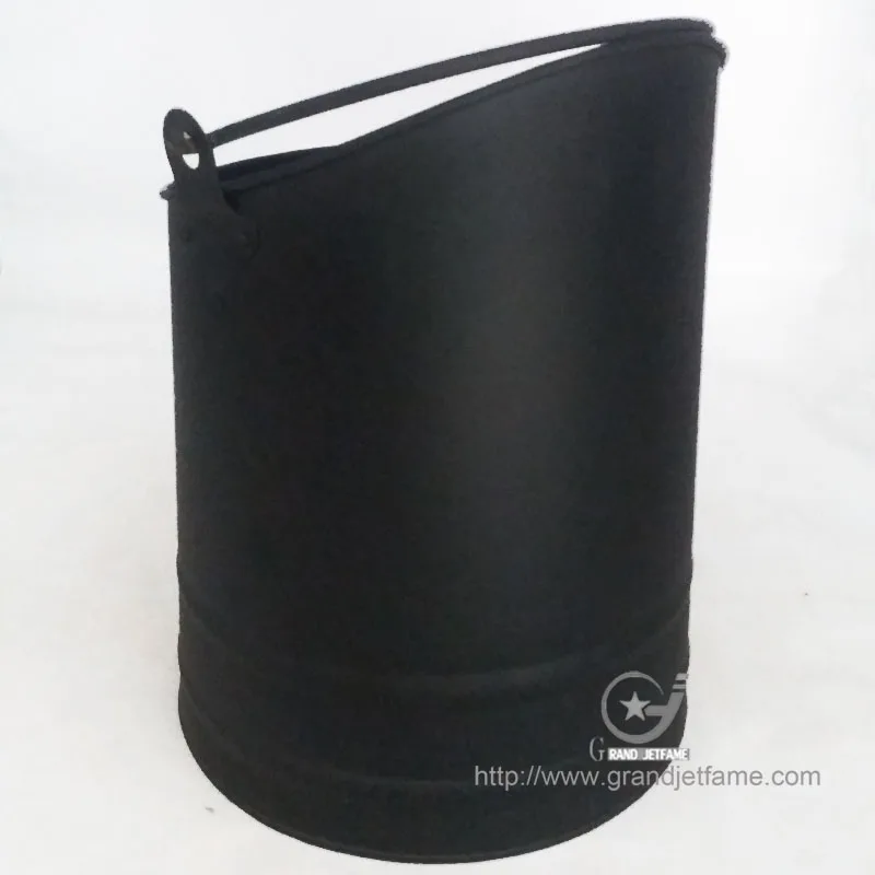 fireplace accessories matt black metal coal holder iron ash bucket