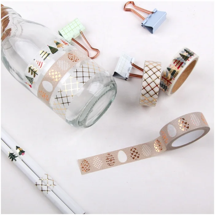 Christmas Easter Holiday Designs Refined Gold Foil Washi Tape