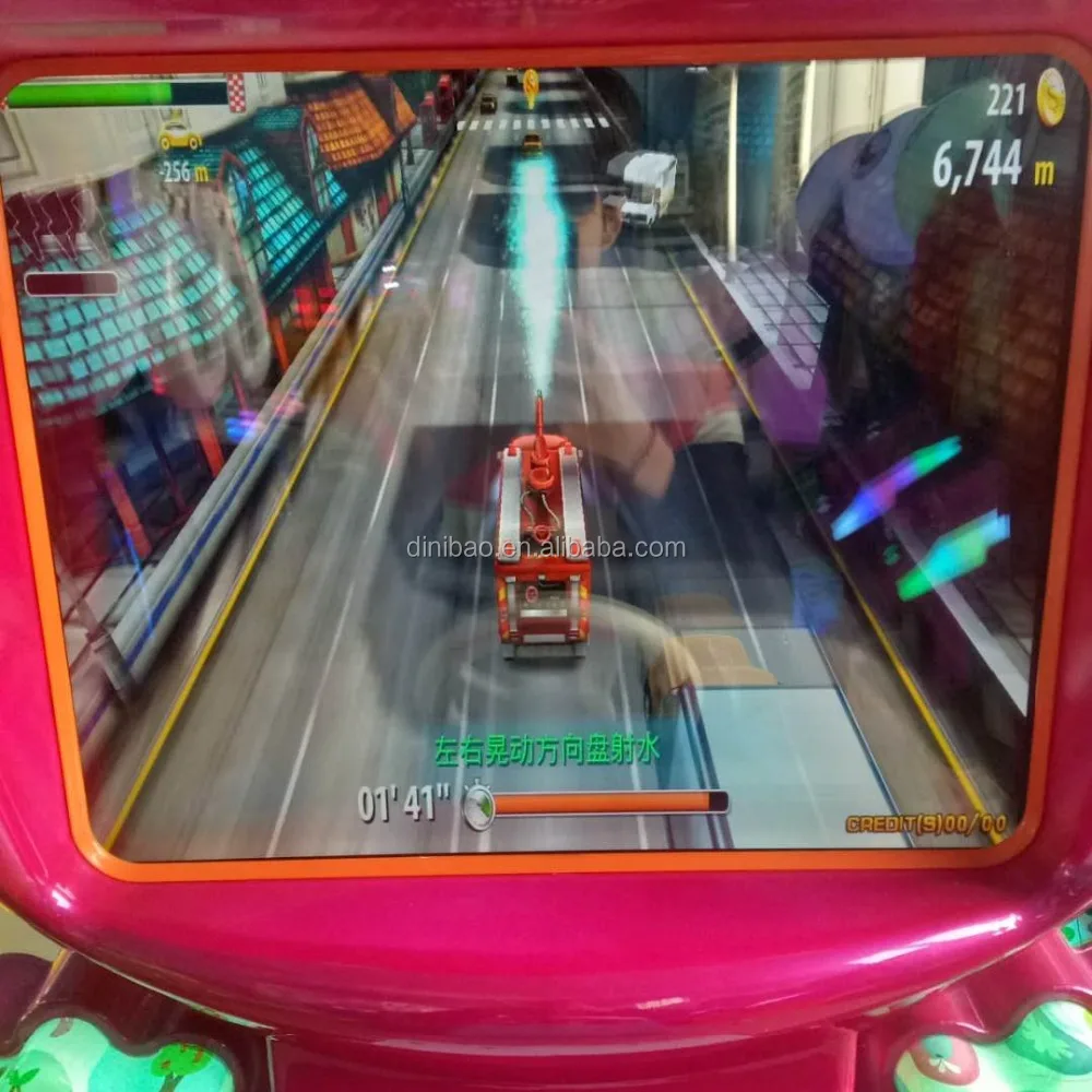 Dinibao Manufacturer cheap coin operated policy catch thief kids amusement racing game machine