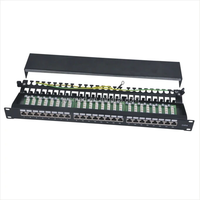 Горячая Распродажа экранированная патч-панель RJ45 1U Cat6 ftp 24