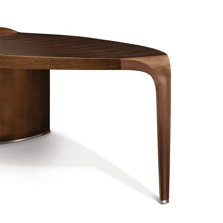 Офисный стол из массива дерева и кожи для кабинета офисный стол для конференц-зала