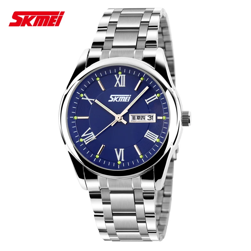 2017 Elegant Branded Watches For Men Luxury Stainless Steel Business Wear From Skmei