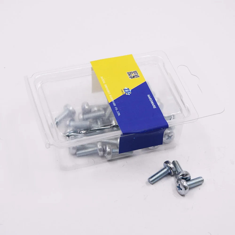 small package galvanized zinc/copper/nickle plated cross recessed  raised cheese head machine screws