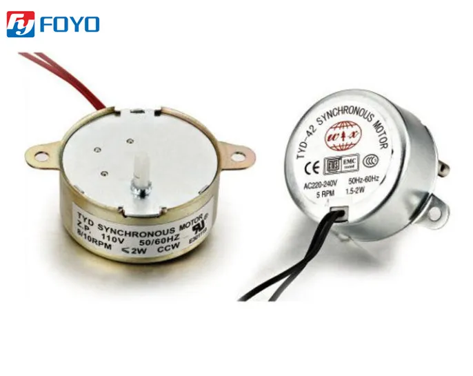 AC 220V 2W Small Electric Adjustable Low Speed Permanent Magnet Synchronous Motor