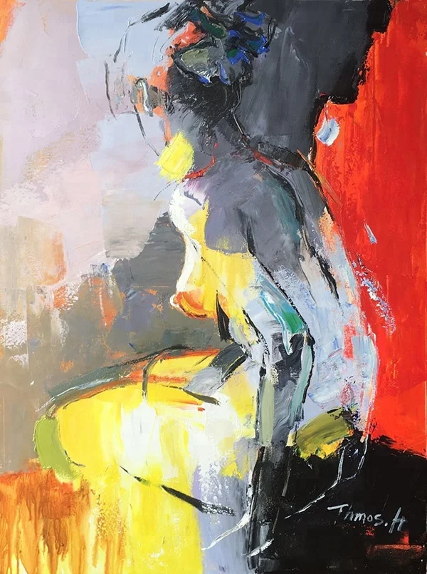 
Hot selling abstract modern art nude body canvas painting 