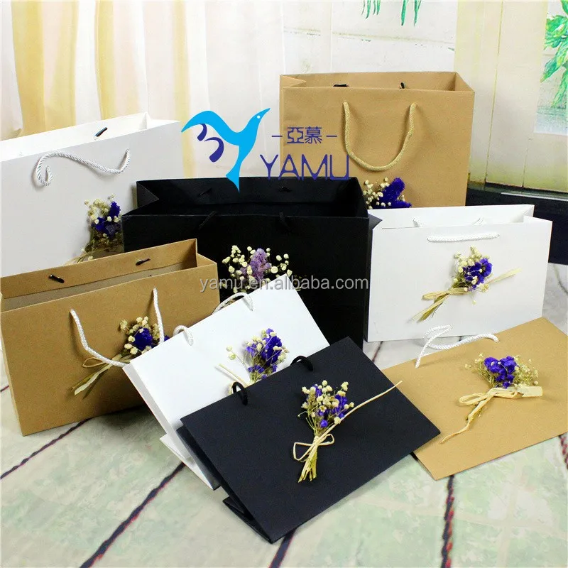 Wholesale sale Made in China retro Gift bags fresh flower paper bag