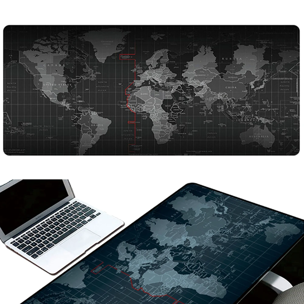 Factory Supply Large Mouse Pad for Computer World Map Mousepad Rubber Gaming Mouse Pad Non-Slip Design