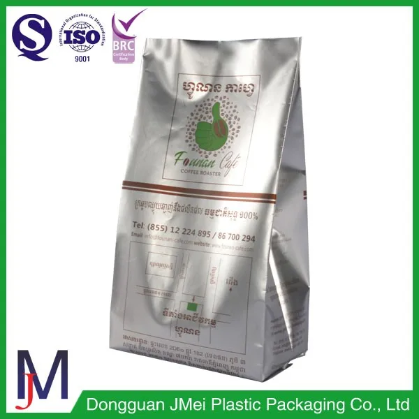 Poly mylar packaging 1kg Quinoa grains and 2kg Rice,Side Gusset foil Bag for Packing Rice