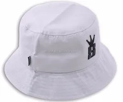 Cotton chino twill customize white 3D embroidery bucket hat