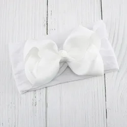 2021 hot style selling wholesale children monochrome wash hair band  high comfortable soft child baby nylon headband