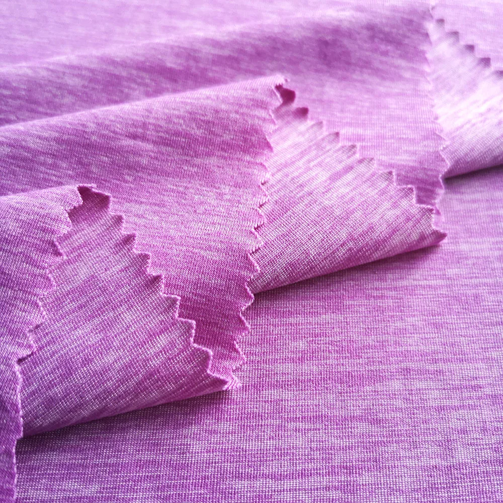 
China mill super soft melange polyamide spandex fabric for sport apparel RTS PS1Y65 