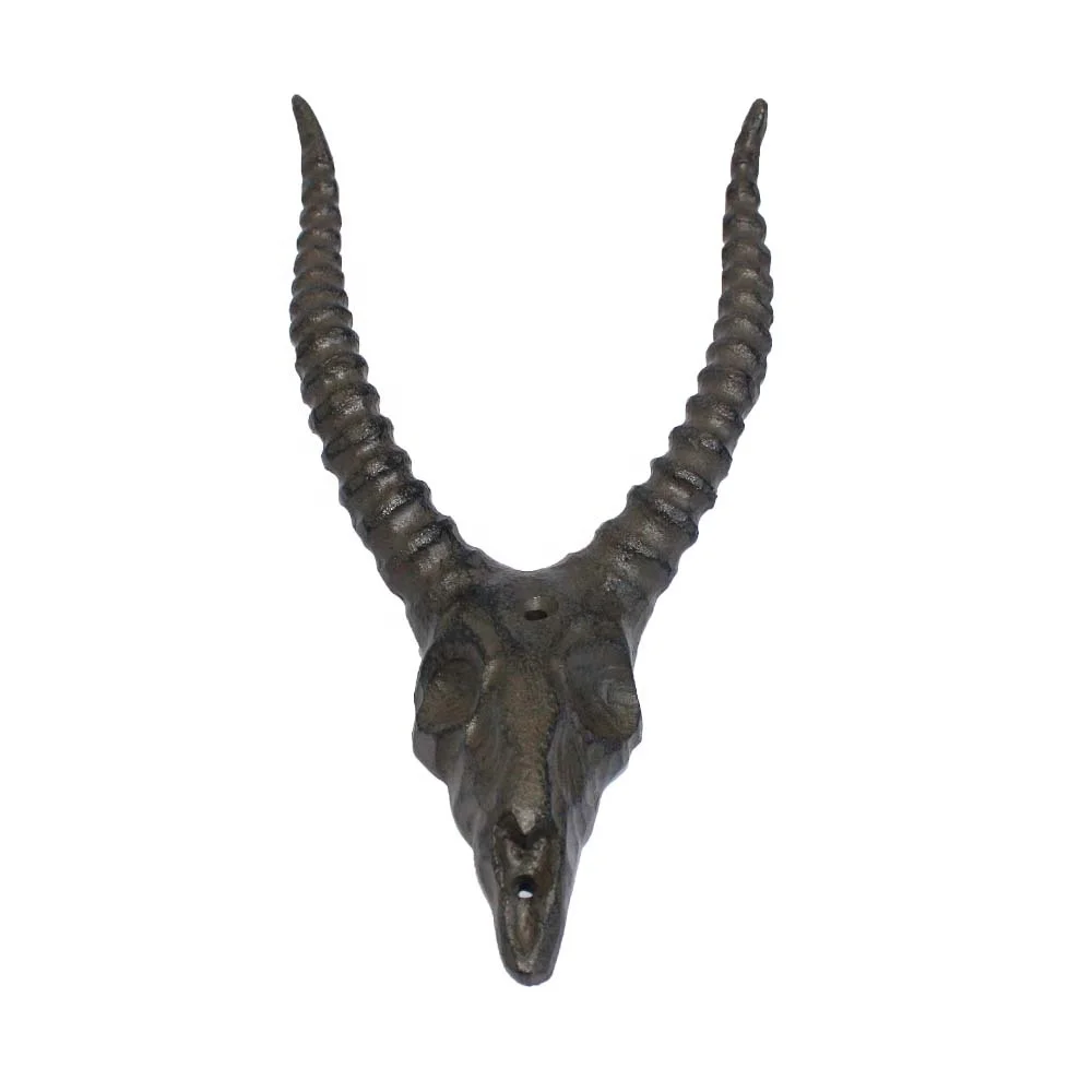 New design antique metal goat head for wall decor
