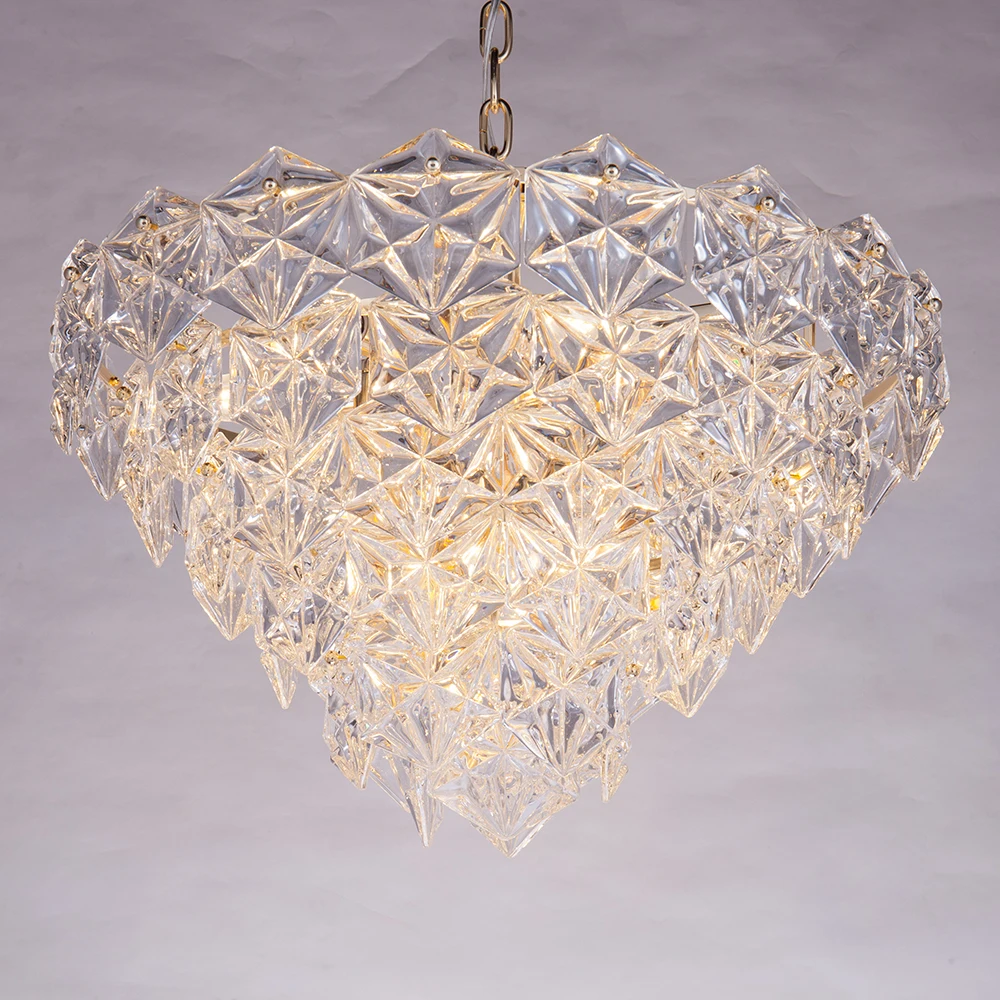 Современный хрустальный подвесной светильник в форме снега