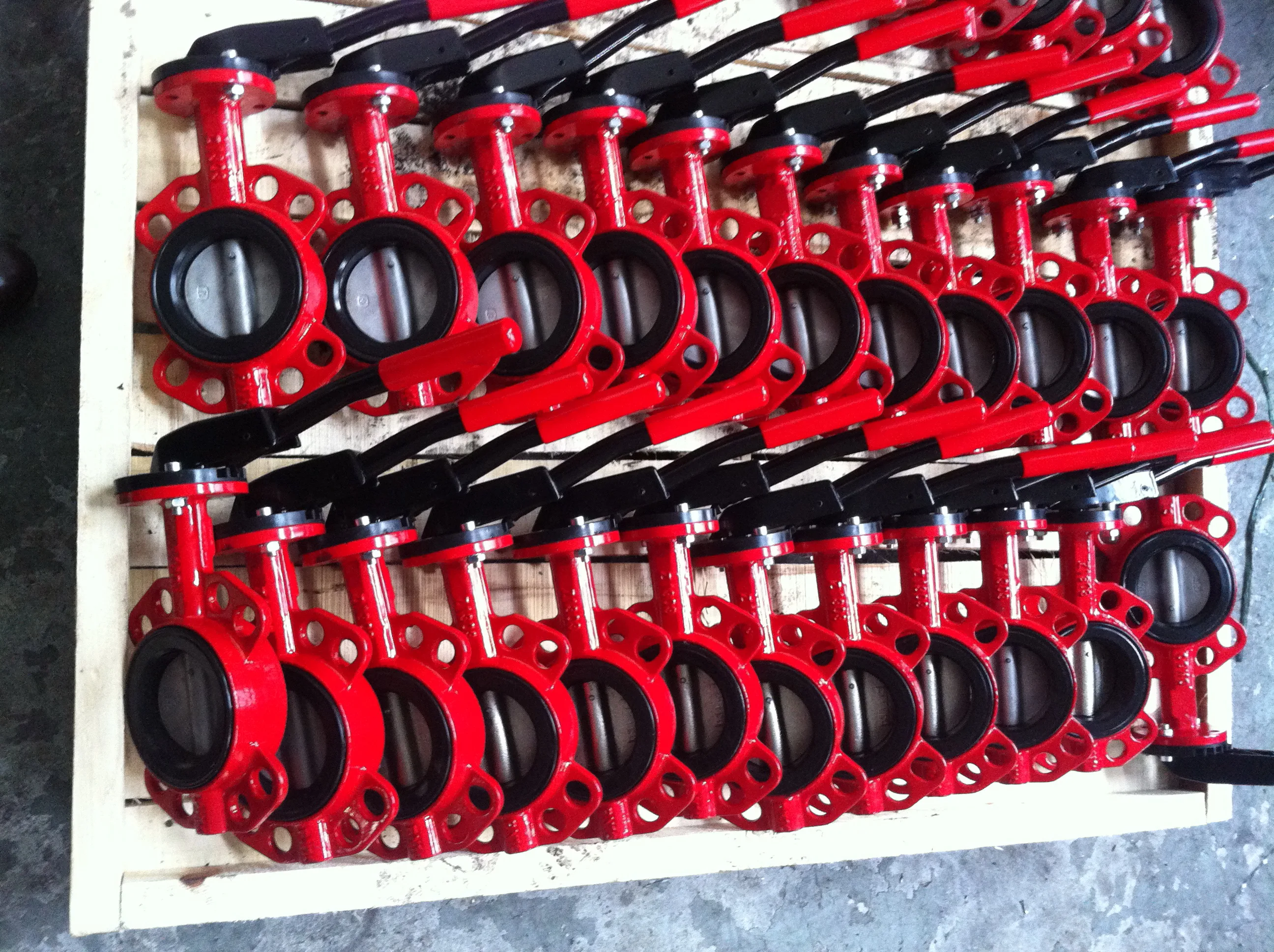 High Quality dn450 1200mm shouldered cast iron epdm wafer butterfly valve Without Pin