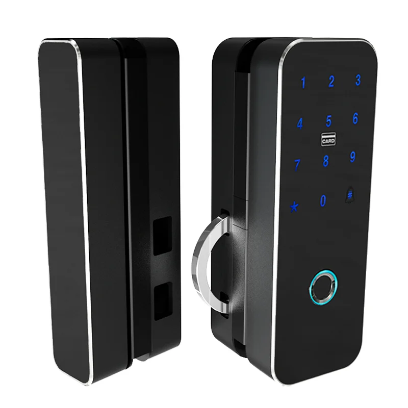 fingerprint door lock for glass door,bluetooths smart glass door lock,remote sliding door lock for security system