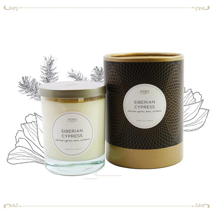 High Quality scented soy  glass jar candle with metal  lid wholesale