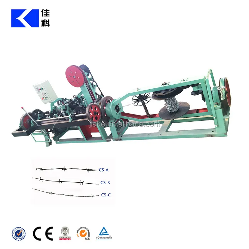 High speed barbed wire making machine