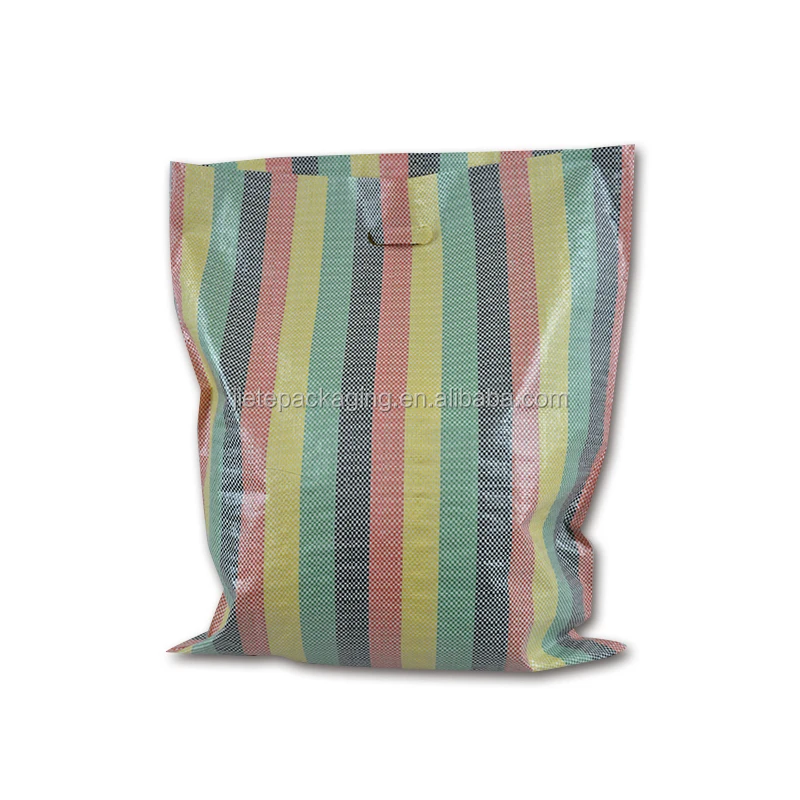 Customized polypropylene pp fabric woven shopping bag with D handle export to Dubai,Pakistan,Africa