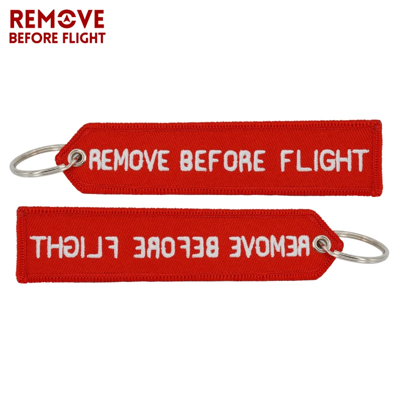 Remove Before Flight Embroidered Key Tag for Pilots