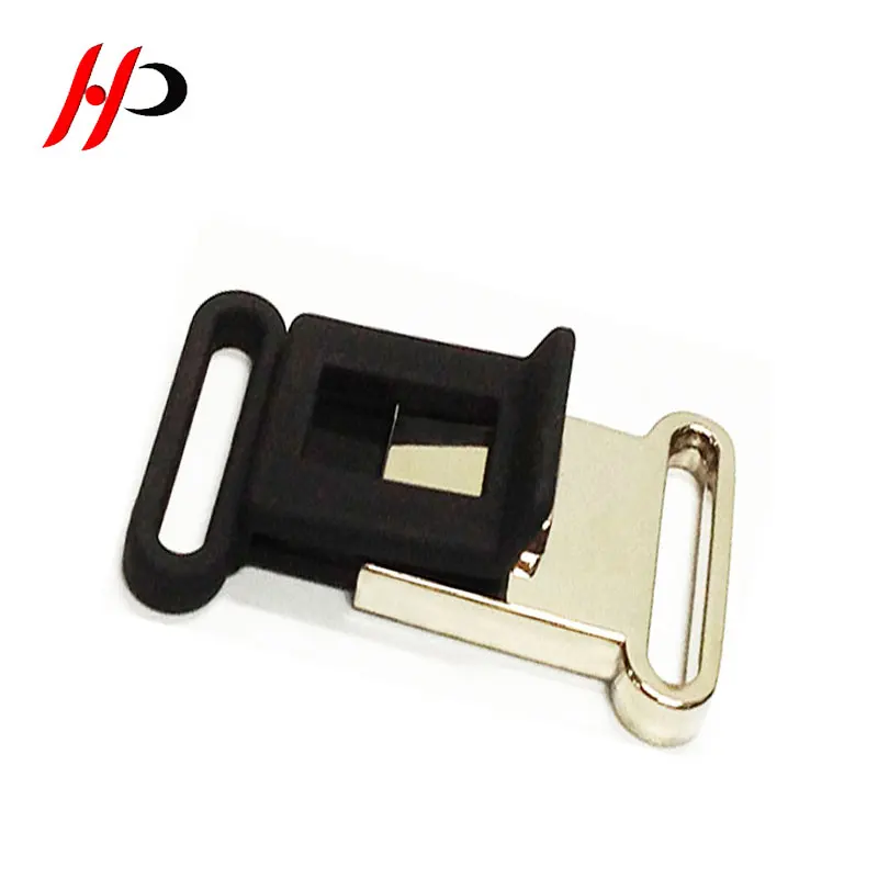 China Factory Garment Accessories Black Plastic Metal Insert Quick Side Release Belt Buckles For Clothing