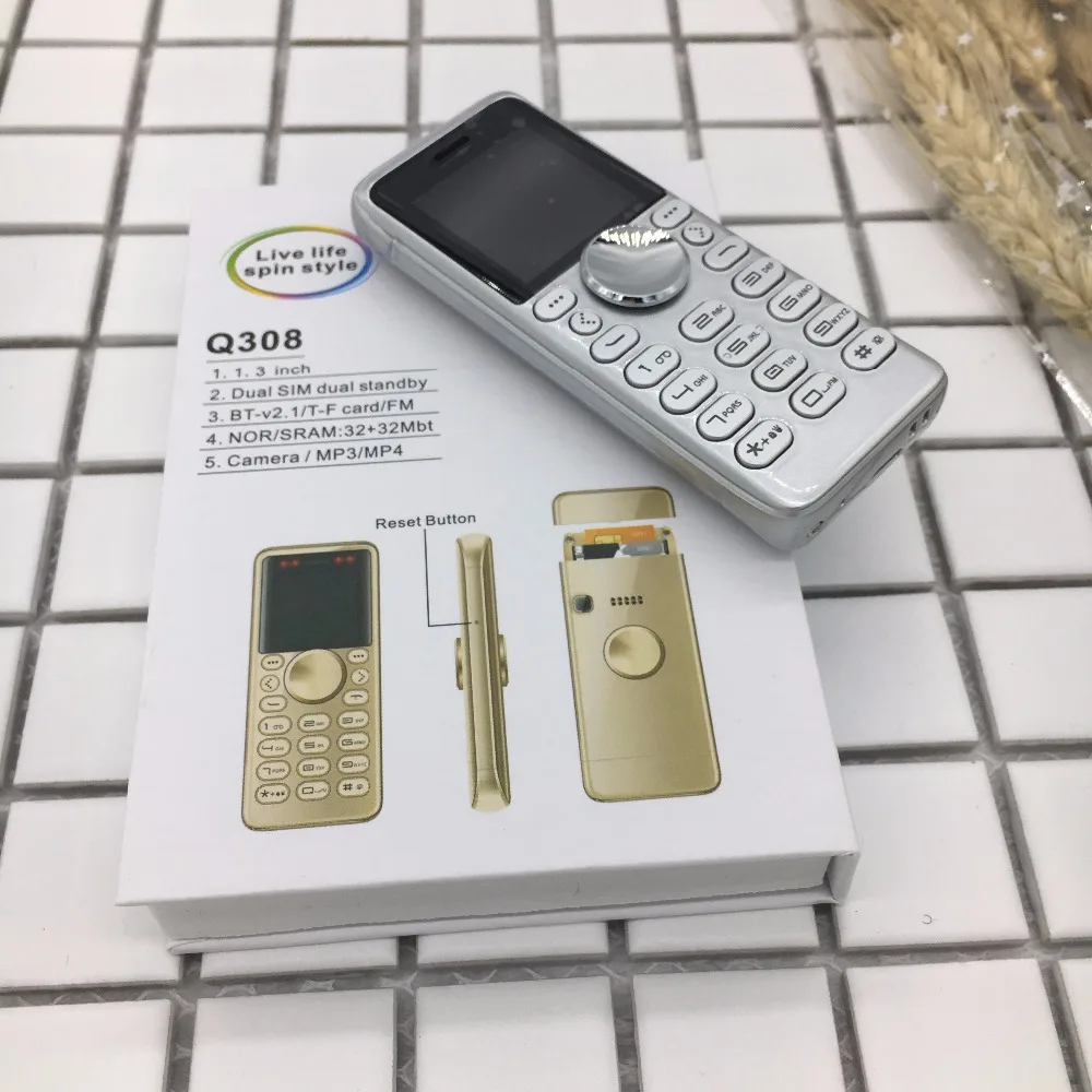 Top Live Life Spin Style Small Size Spinner Mobile Phone Q308