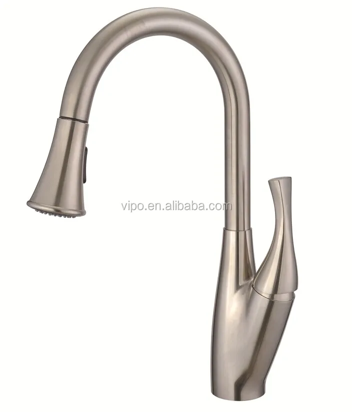 
 CUPC NSF AB1953 выдвижной кухонный кран с одной ручкой из матового никеля  