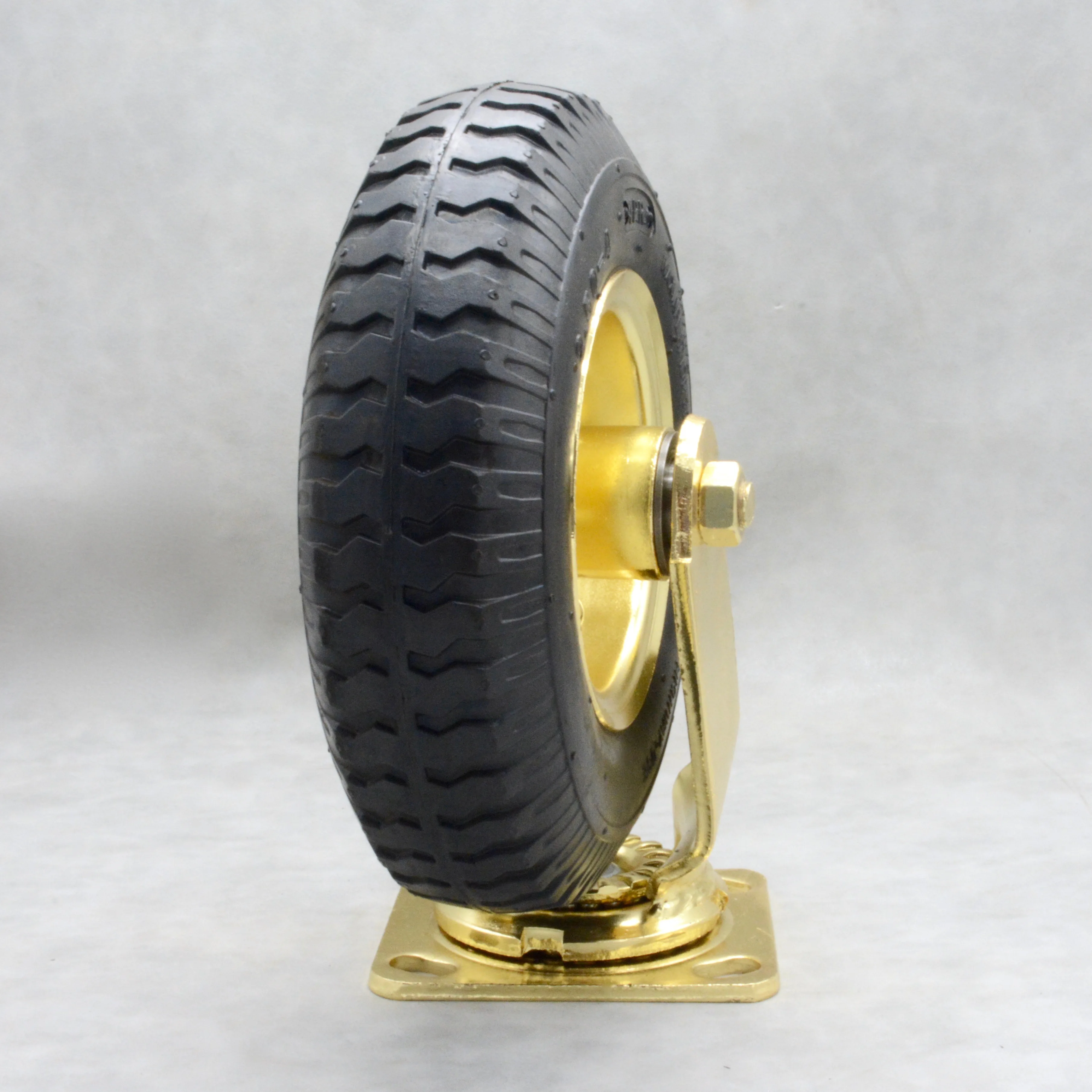 SS gold color hotel luggage cart wheels gold hotel wheel caster wheels