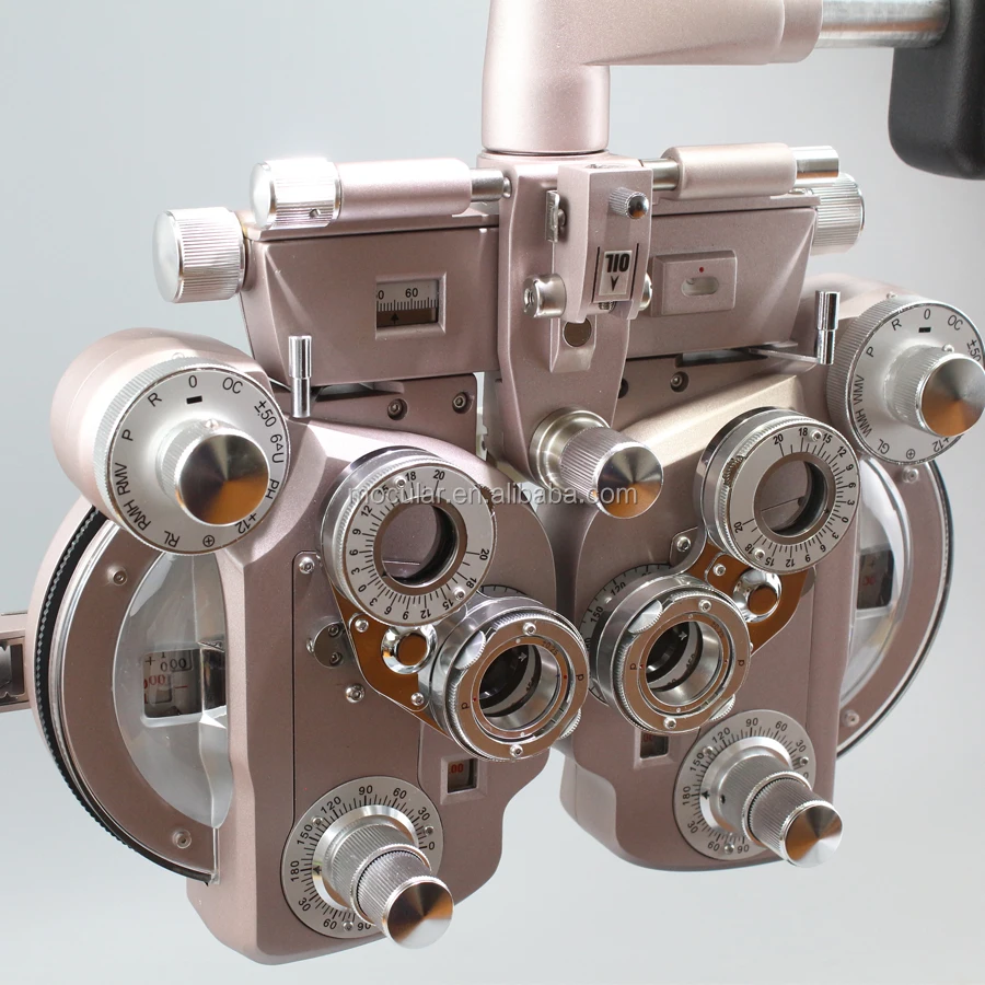 Рефракционный фтороптер для офтальмологического испытательного устройства с большим или минутным цилиндром