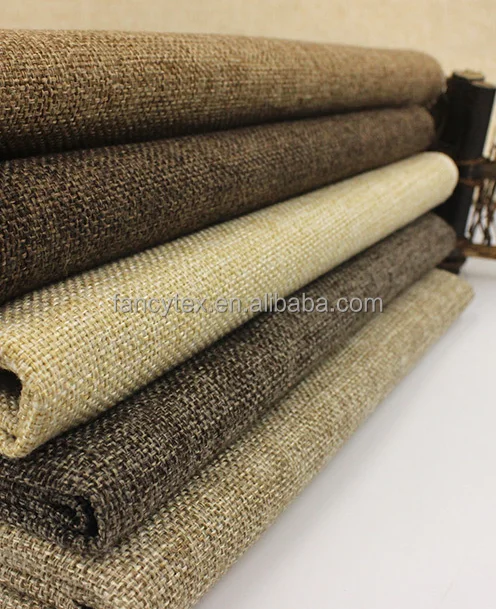 
polyester high quality faux flax Linen sofa cover fabric for curtain bolster home textile 