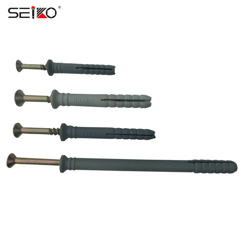 Plastic Nylon Wall Plug Expansion Anchor expansion Pipe anchor with screw