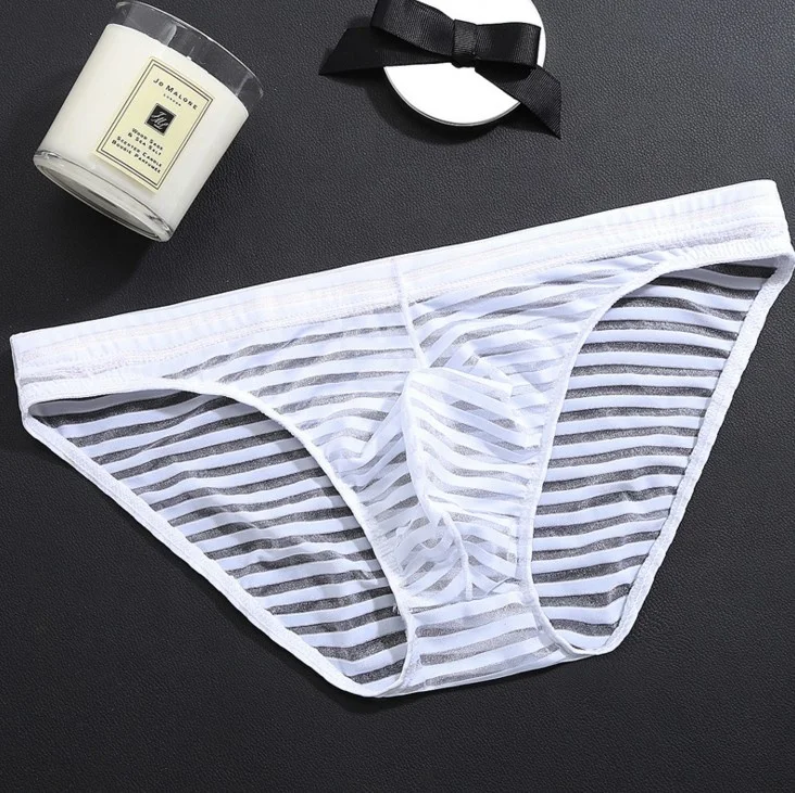 Новое мужское треугольное нижнее белье, ультратонкое прозрачное сексуальное нижнее белье из вискозы
