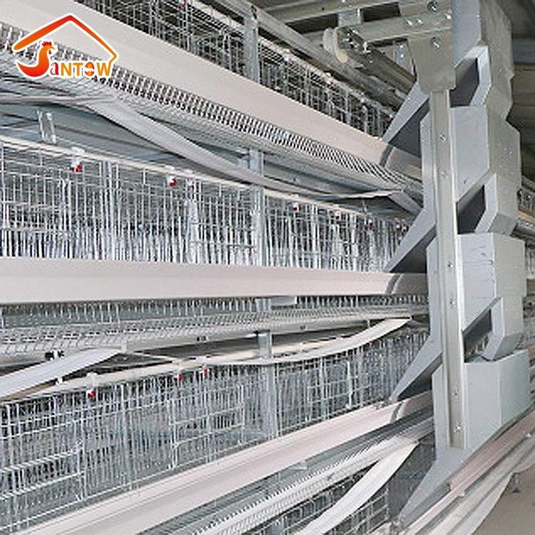4-Tier Chicken Layer Cage/A Type, 4 Tiers, 128 Birds Chicken Cage with automatic feeding system wholesale chicken cage