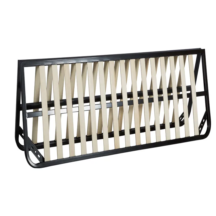 Flat slat queen size folding bed frame for  the lift up storage bed