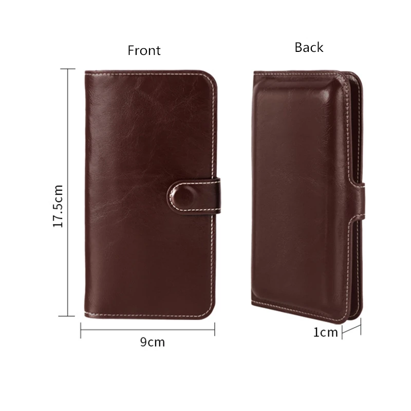 2019 New Design High quality 6000mAh Wireless Charging Leather Wallet Power Bank