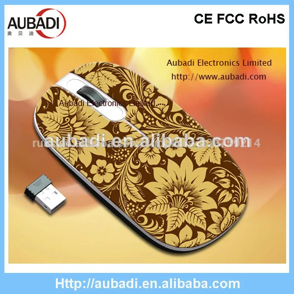 цветной рисунок ультра- тонкий 2.4g беспроводной компьютерной мыши