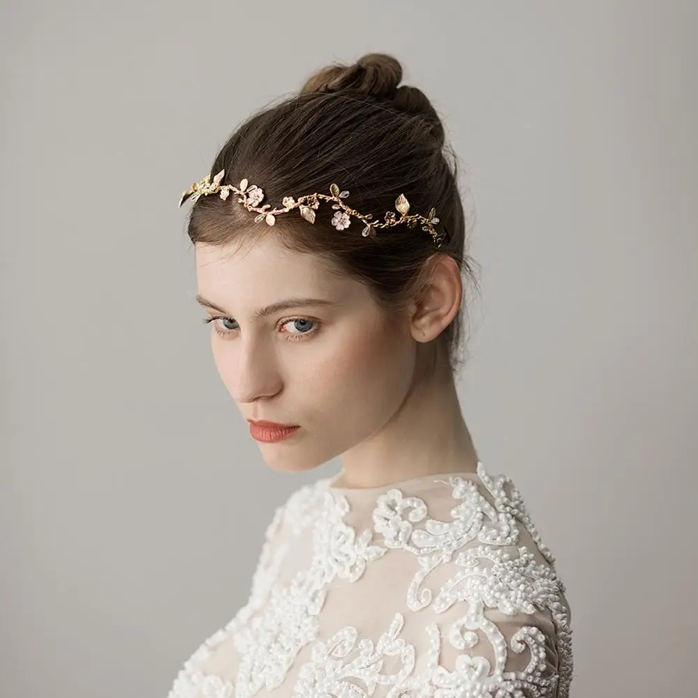 Wedding Bridal Pearl Crystal Headbands For Bride Hair Accessories Jewelry tiara de noiva