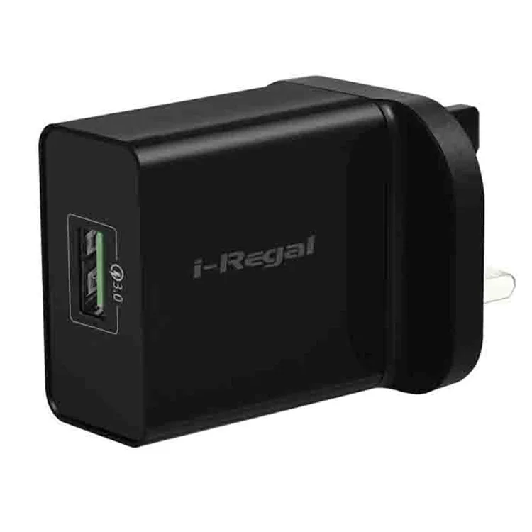 
2020 Factory Wholesale Super Fast 18w 1USB QC3.0 Cell Phone Charger 