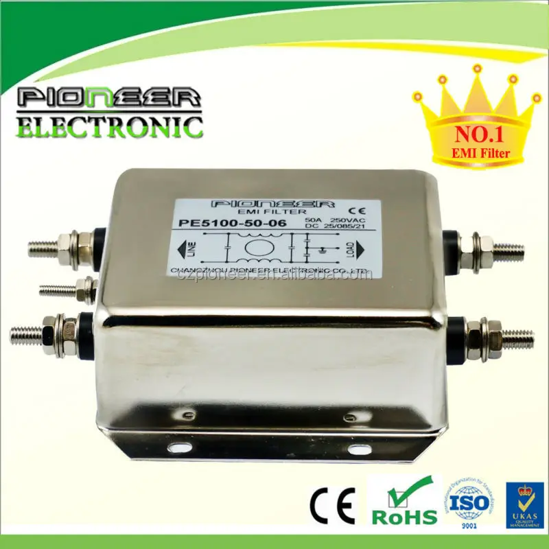 DC emc power line filter for solar PV inverter 50A 12VDC