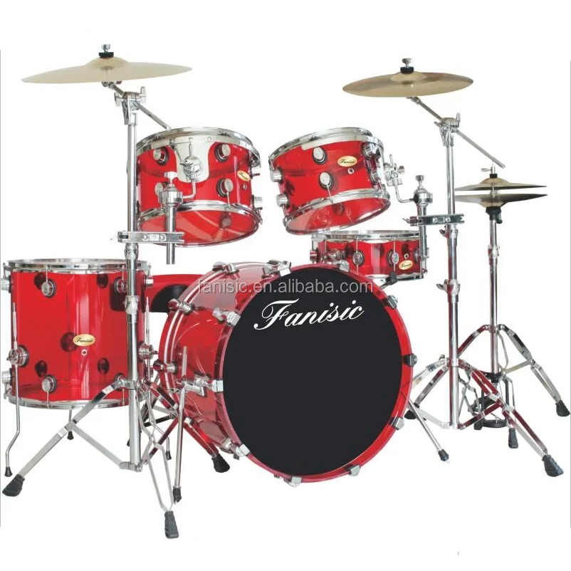 Professional design best quality acoustic rock acrylic drum set for sale