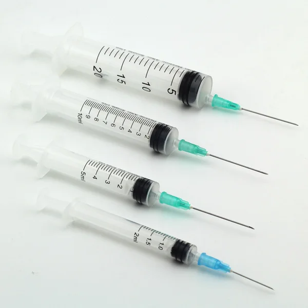 1 ml 3ml 5ml disposable syringe with needle