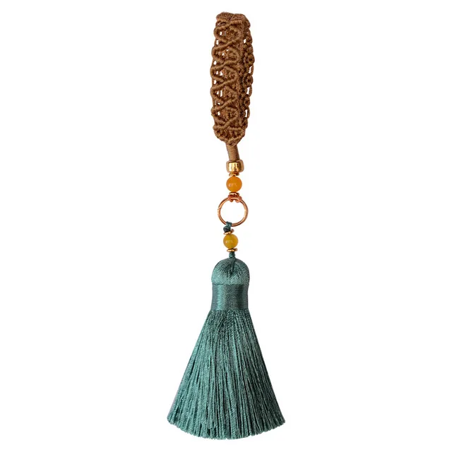 LONGJIE good quality  hanging key chain tassel with ring
