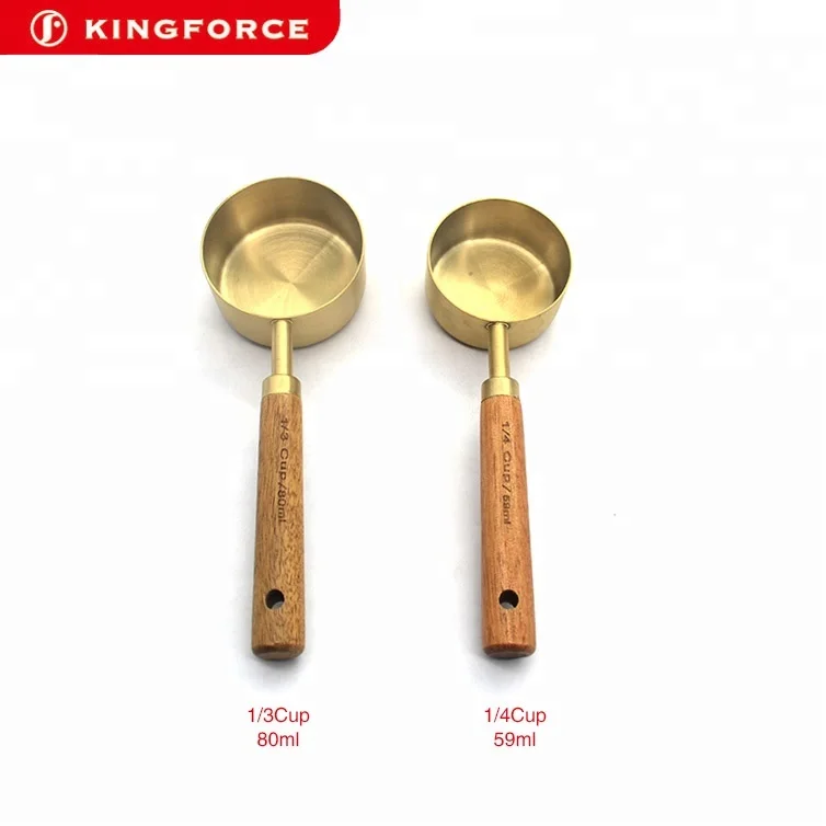  Kingforce набор из 8 мерных стаканчиков и ложек нержавеющей стали цвета розового